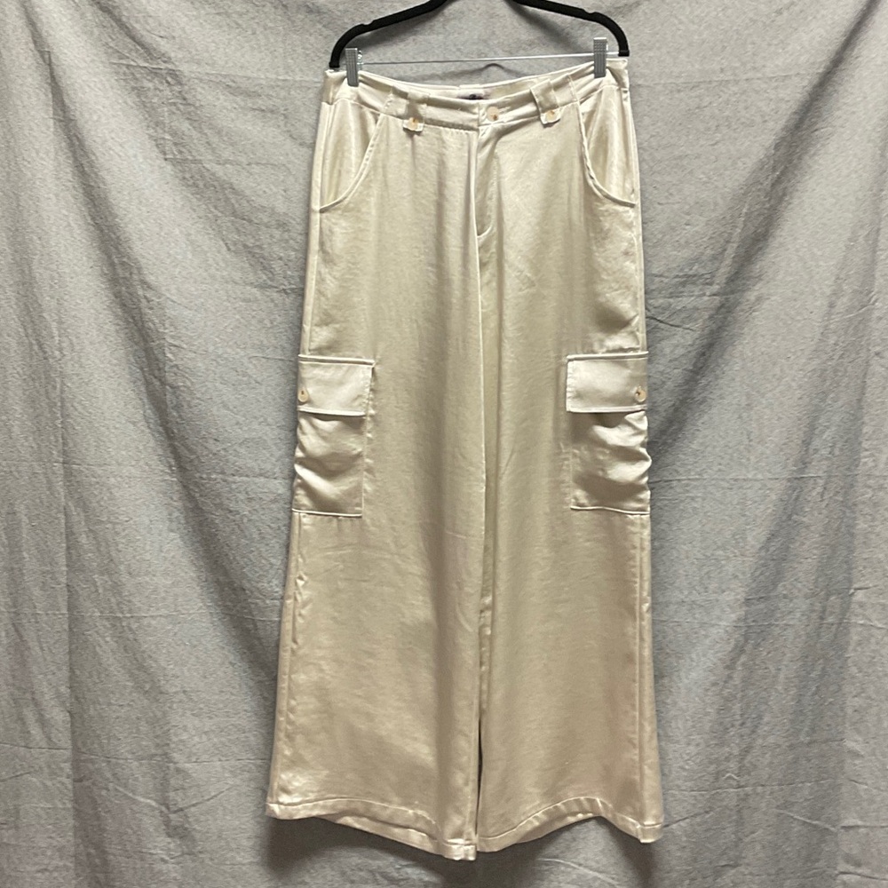 Wide Leg Cream Pants